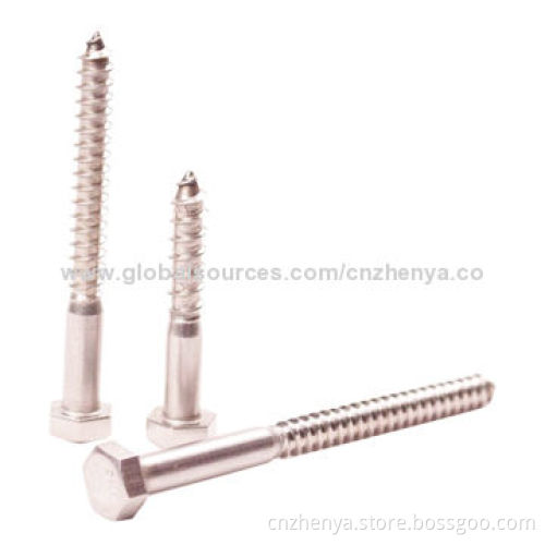 Hex Lag Screw-hex Wood Screws with Stainless Steel Material